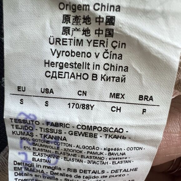 EMPORIO‎ ARMANI EA7 Hoodie Sweatshirt Dress Women Small Jersey Navy Blue Luxury - Picture 11 of 14